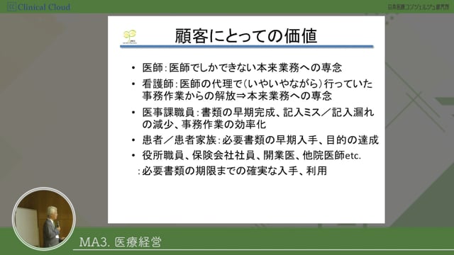 [03-4] 医師事務作業補助者研修 section03：医療経営