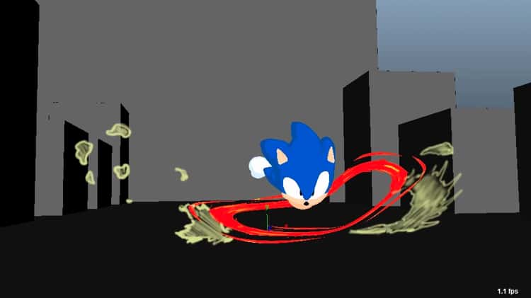 Sonic run test (with some 2D effects in there!) on Vimeo