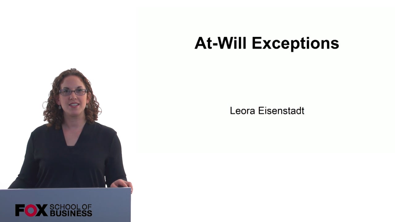 At-Will Exceptions