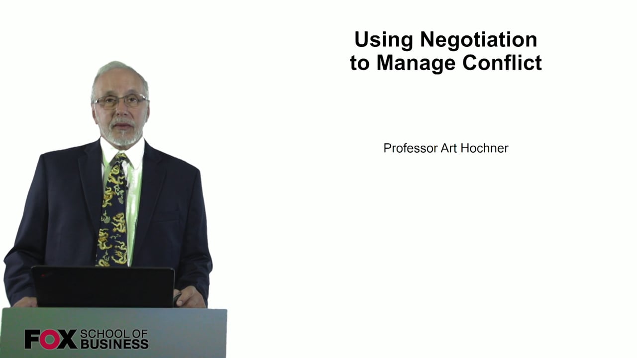 Using Negotiation to Manage Conflict