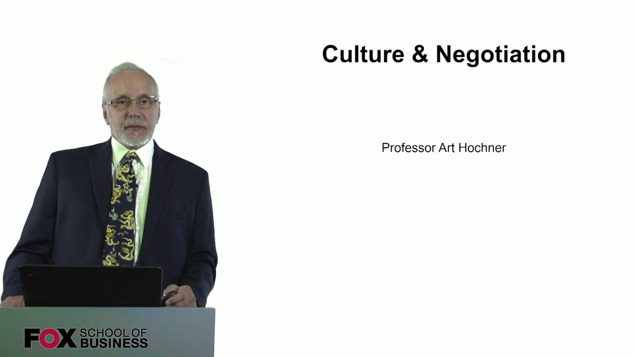 Culture and Negotiation