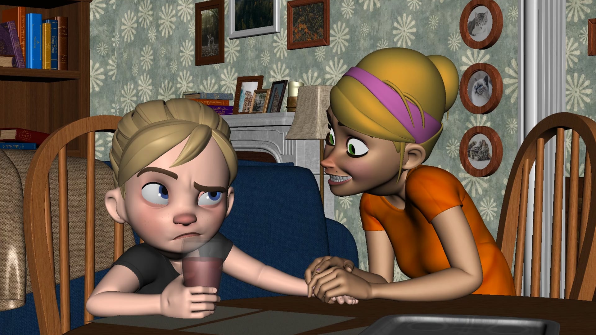 A mysterious drink from Cassie's mother (Personal Animation Test)