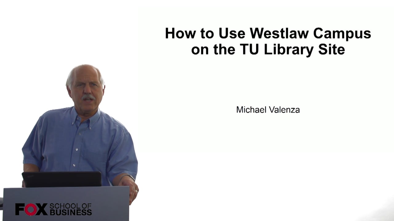 How to Use Westlaw Campus on the TU Library Site