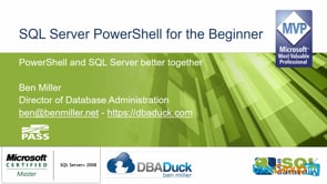 SQL Server PowerShell for the Beginner