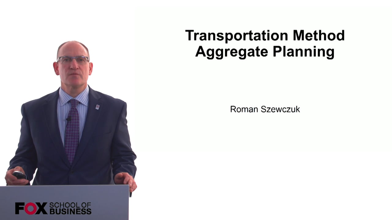 Login to view Transportation Method Aggregate Planning