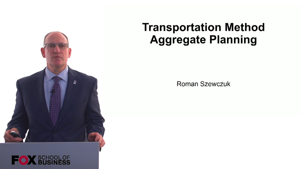 Transportation Method Aggregate Planning