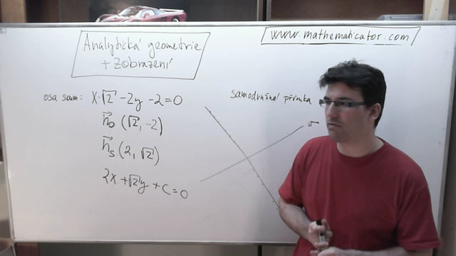 Analytická geometrie a zobrazení - samodružná přímka v osové souměrnosti