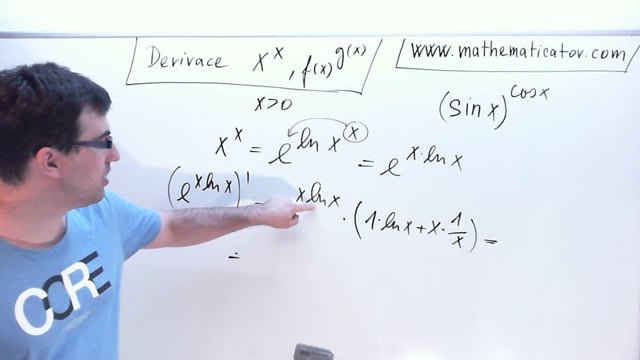 Derivace - x na xtou, neboli derivace obecné exponenciály