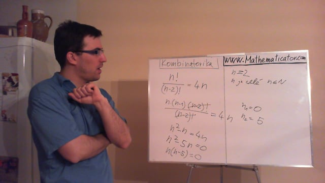 Kombinatorika - faktoriály - rovnice
