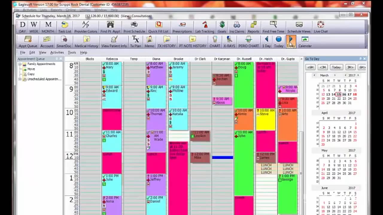 Eaglesoft Schedule Template