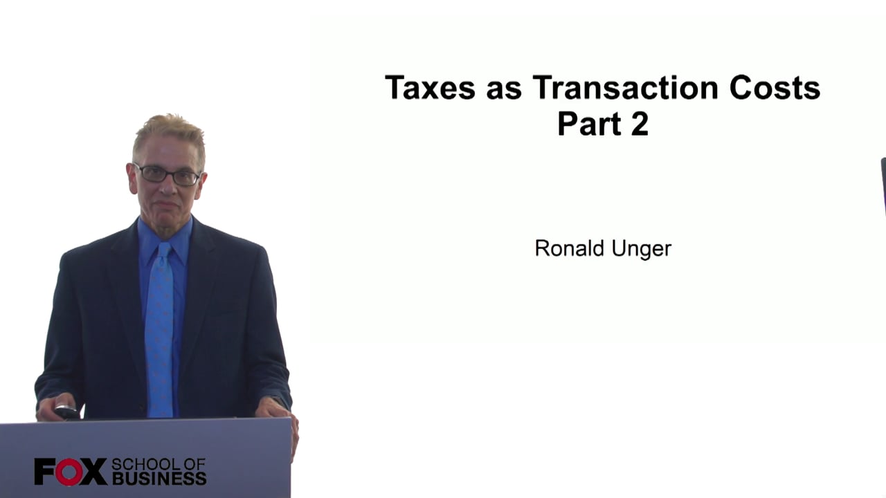 Login to view Taxes as Transaction Costs Part 2
