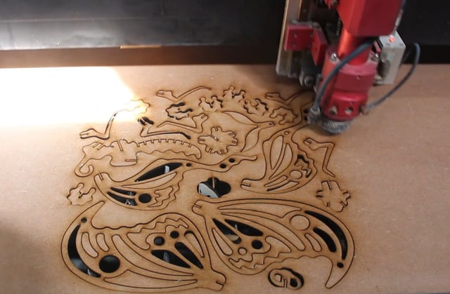 Maker Video: Flatpacked Butterfly Design Made by 3mm Supawood Cut on TruCUT-Pro Flatbed CO2 Laser Cutter