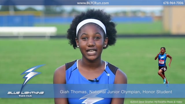 Giah Thomas, National Junior Olympian, Honor Student