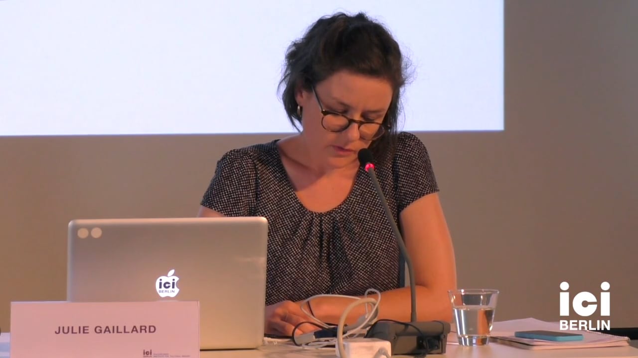 Talk by Julie Gaillard (Panel III)