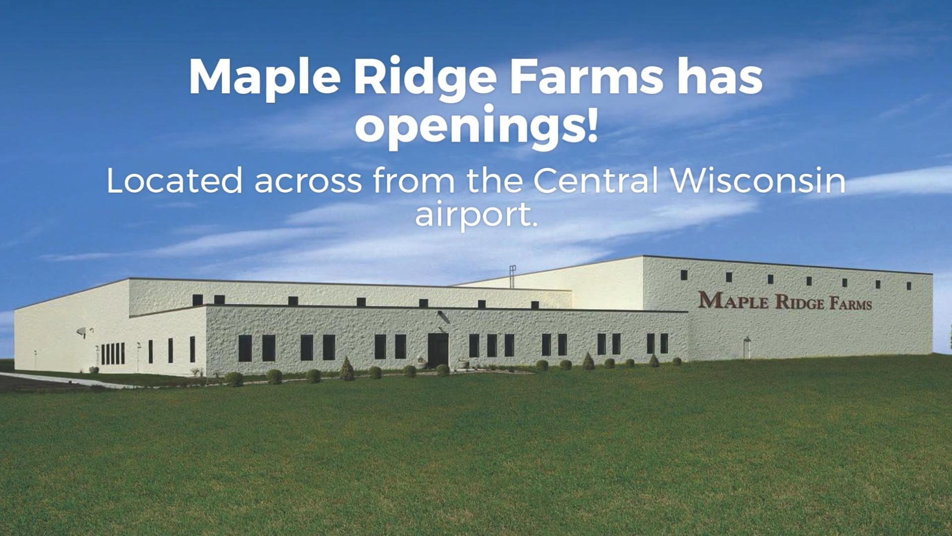 Maple Ridge Farms Has Openings on Vimeo
