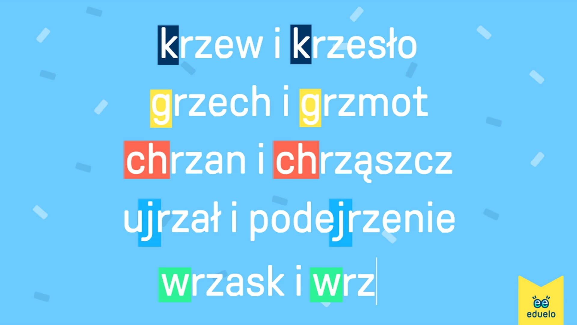 Pisownia wyrazów z „rz” – Język polski, Klasa III - Eduelo.pl on Vimeo