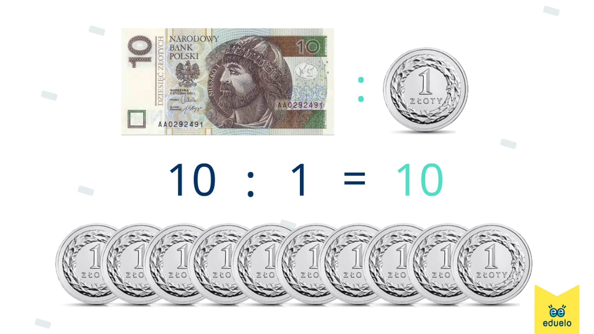 Monety Obliczenia Pieniężne Klasa 1 Banknoty i monety – Matematyka, Klasa II - Eduelo.pl on Vimeo