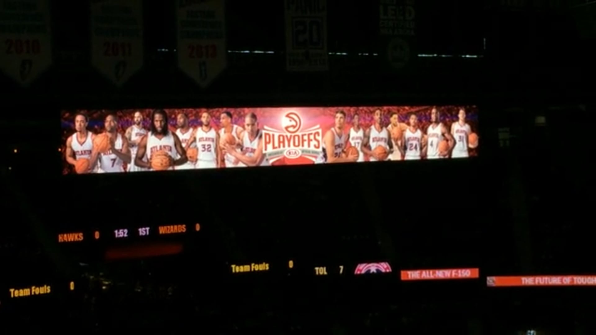 Atlanta Hawks 2015 PlayOff Arena Signage