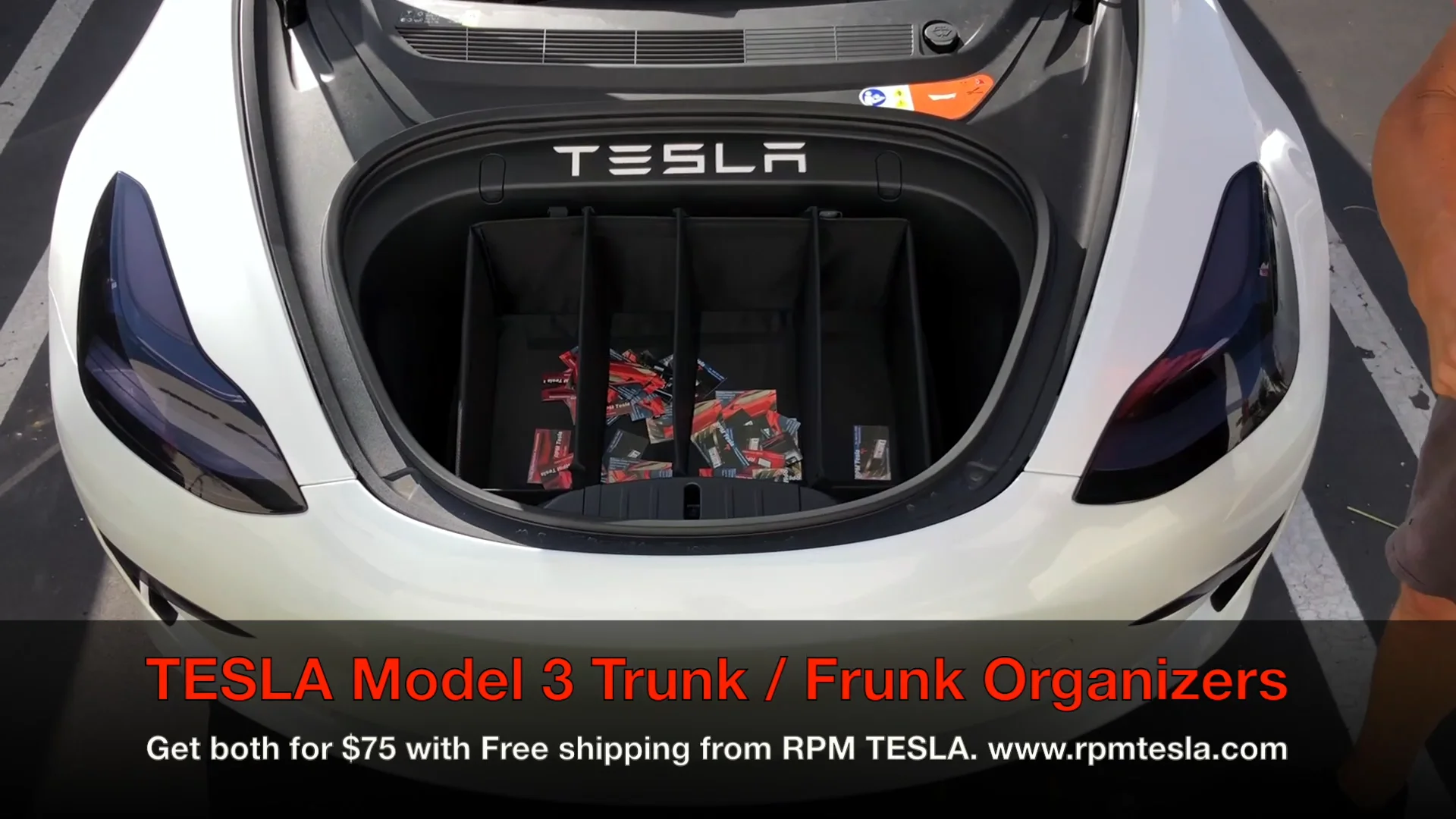 Tesla model 3 store frunk organizer