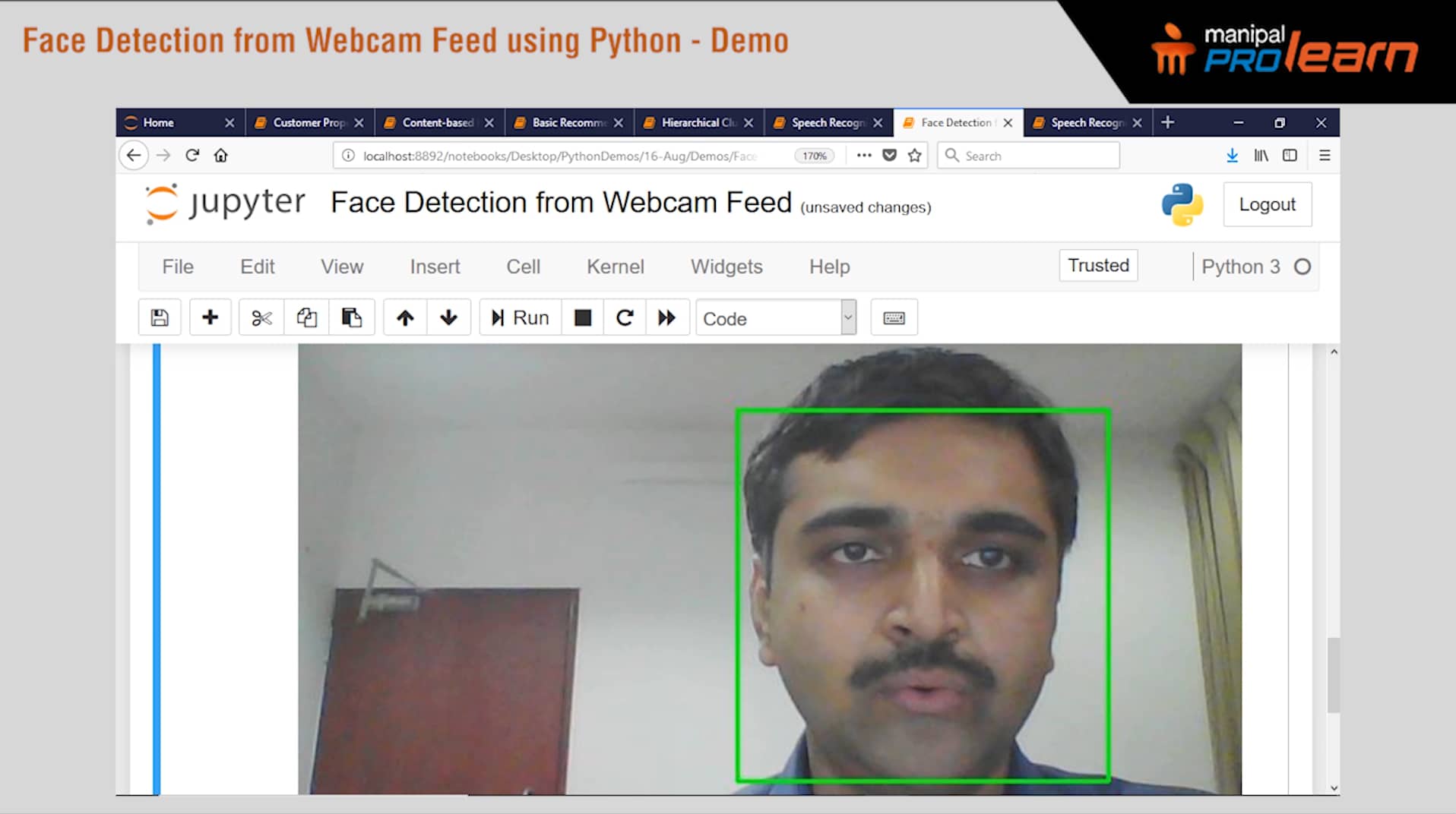 M6_T2_Face_Detection_from_Webcam_Feed_using_Python_Code_Demo on Vimeo