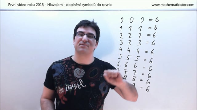 První video roku 2015 - Hlavolam - doplnění symbolů do rovnic