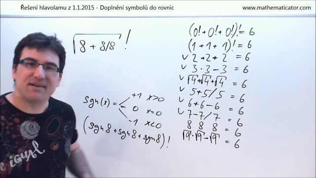 Řešení hlavolamu z 1. 1. 2015 - Doplnění symbolů do rovnic