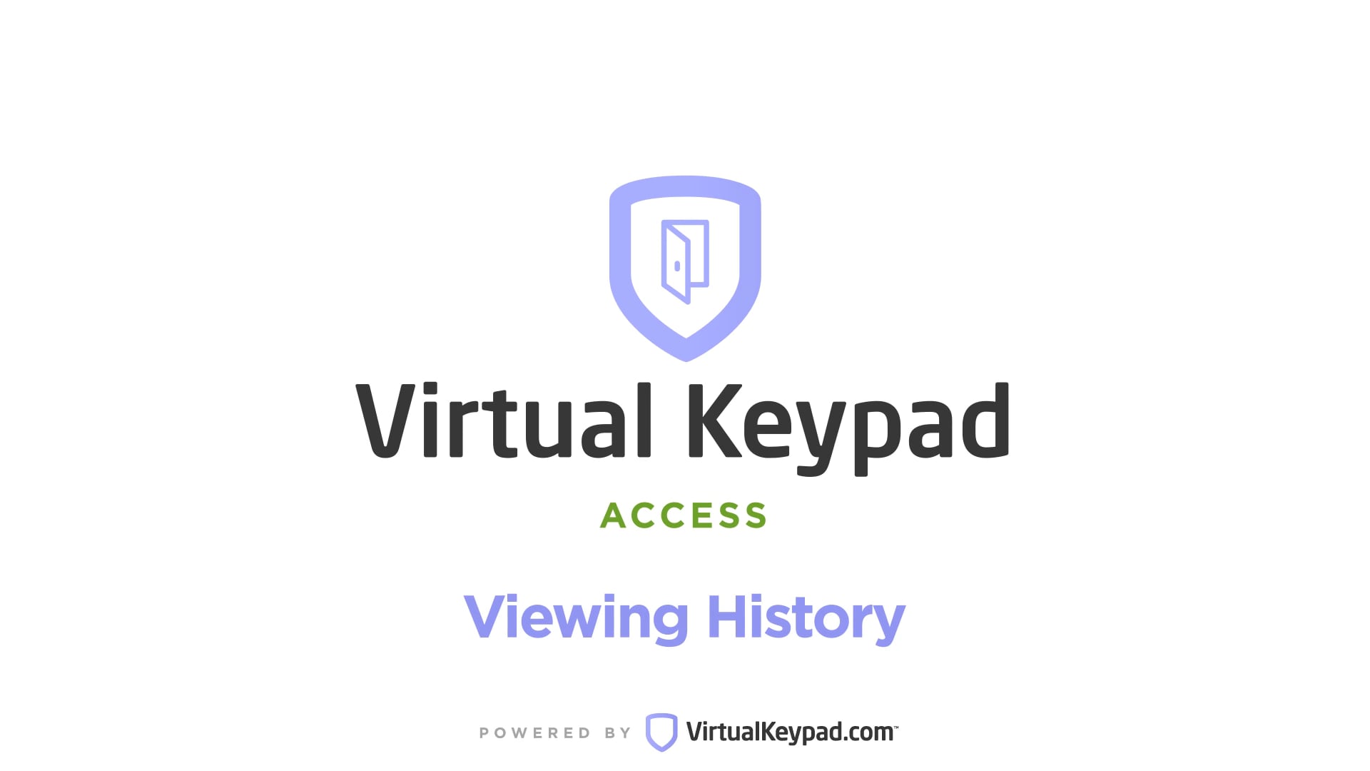 VirtualKeypad.com How-To Series: History