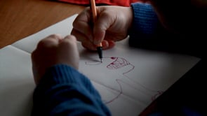 Orson draws a creature thumbnail
