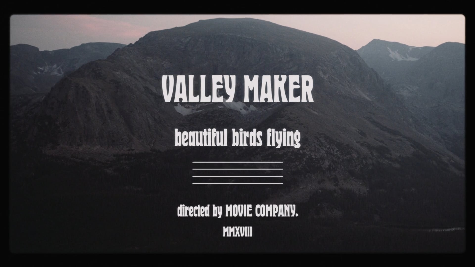 valley maker "beautiful birds flying" (official music video)