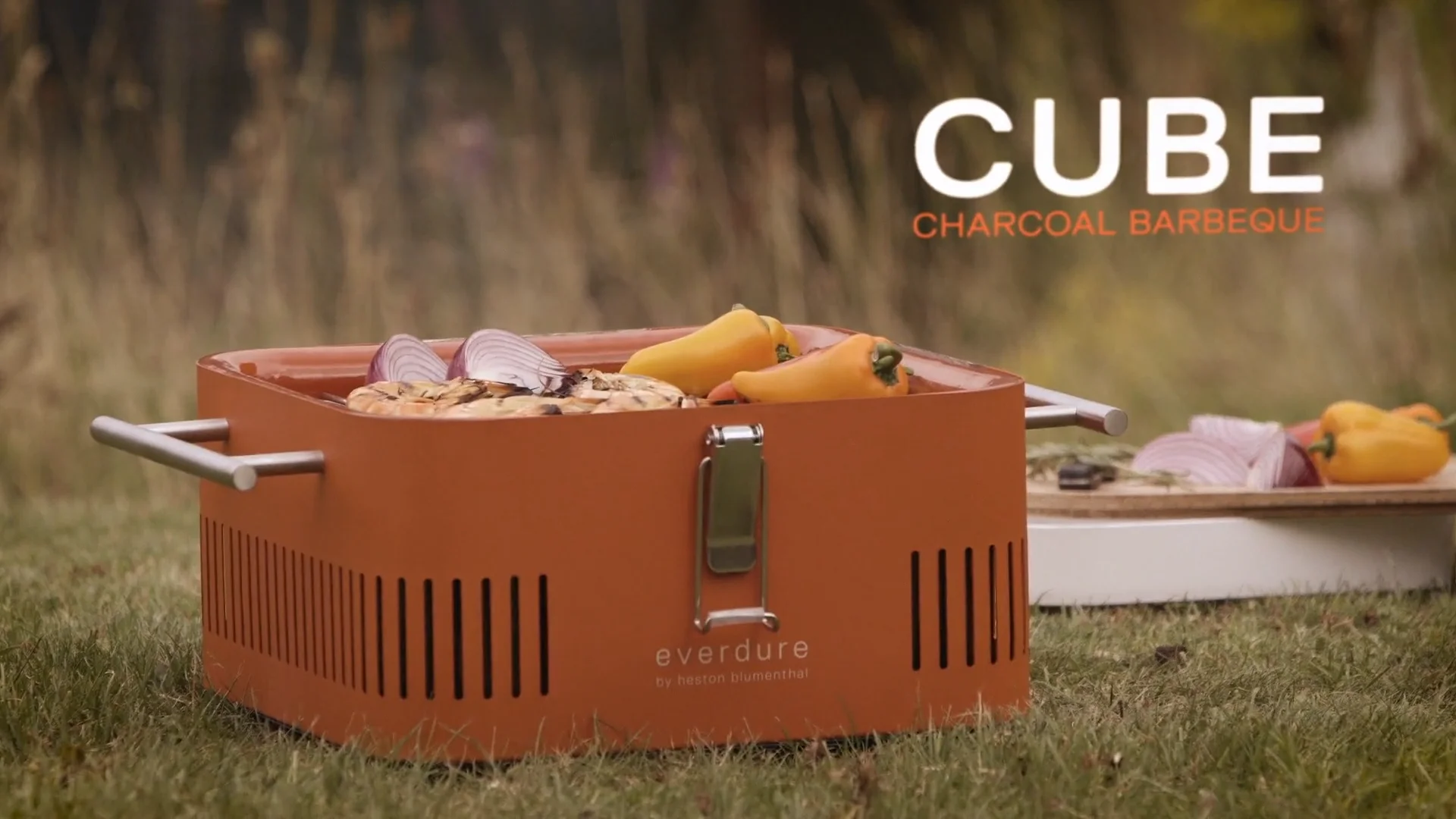 Everdure Cube by Heston Blumenthal Portable Charcoal Barbeque Grill