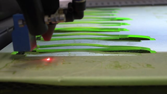 Maker Video: CNC Laser Cutting PLEXIGLAS with Application Tape On to Make Trophies for Porsche Club Parade 2018