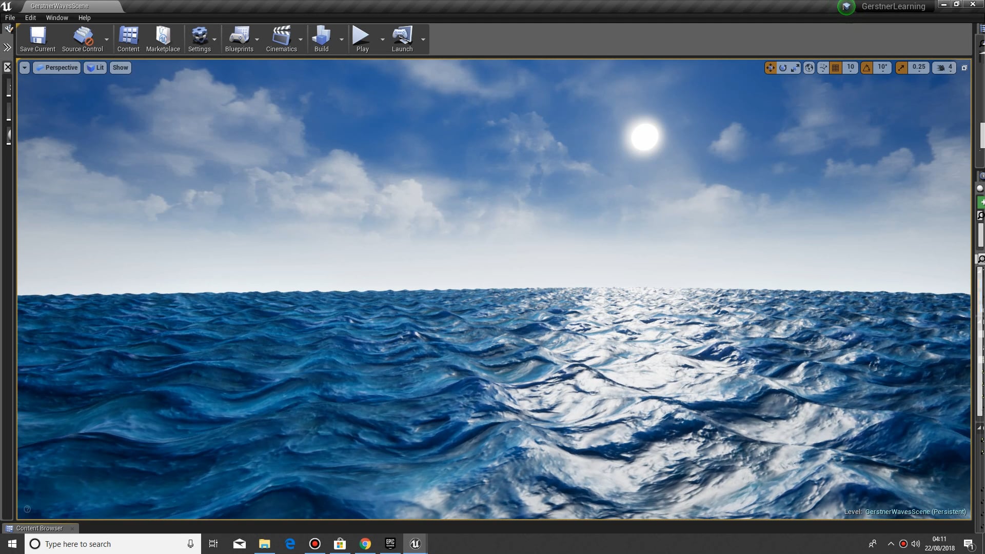 Gerstner Waves Channel