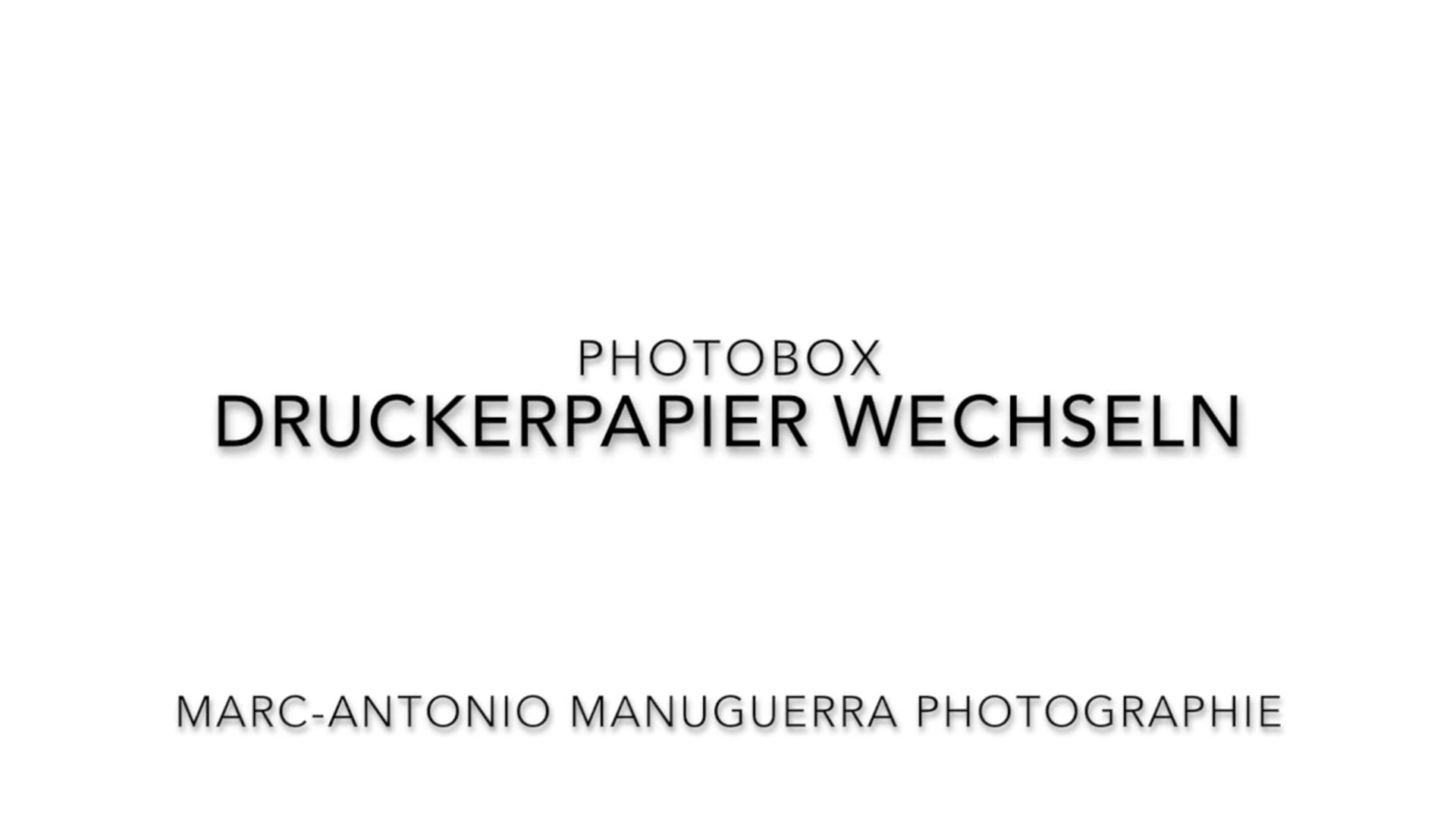 PhotoBox Druckerpapier wechseln