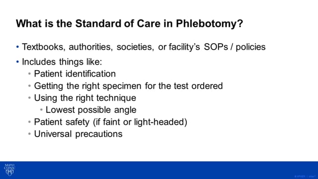 Legal Updates in Phlebotomy - Insights