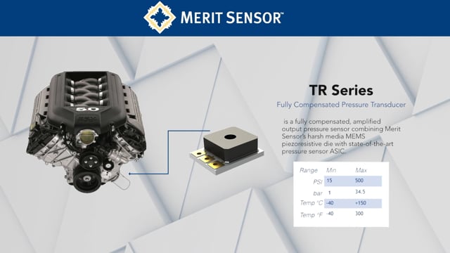 Harsh Media Pressure Sensor - TR Series | Merit Sensor