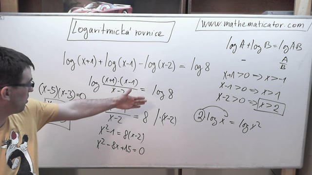 Logaritmická rovnice 25. 4. 2014 b