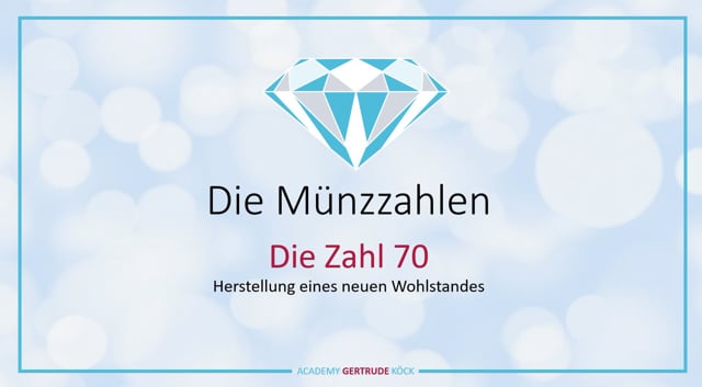 Die Münzzahl 70