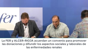 La FER y ALCER-RIOJA acuerdan un convenio para promover las donaciones y difundir los aspectos sociales y laborales de las enfermedades renales