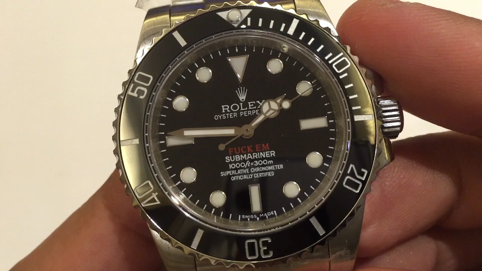 Rolex Submariner Supreme FUCK EM Edition Swiss Replica Watch