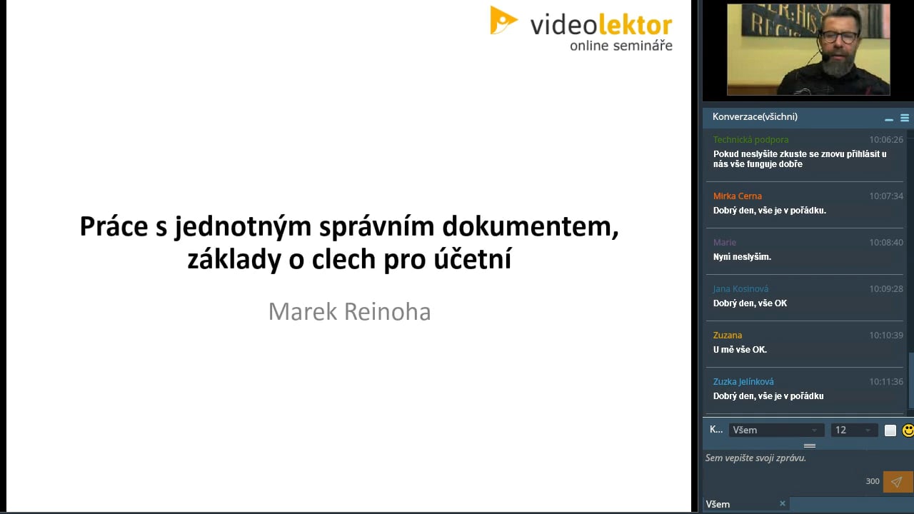 Práce s jednotným správním dokumentem, základy o clech pro účetní