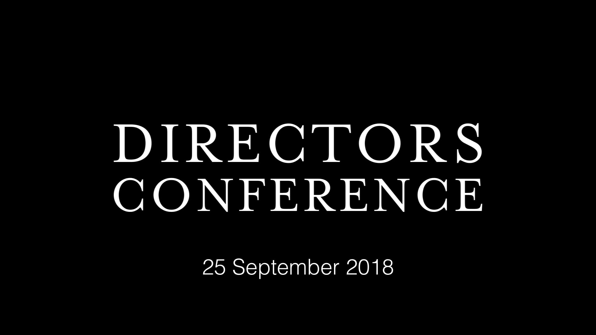 Directors Conference Attendees on Vimeo