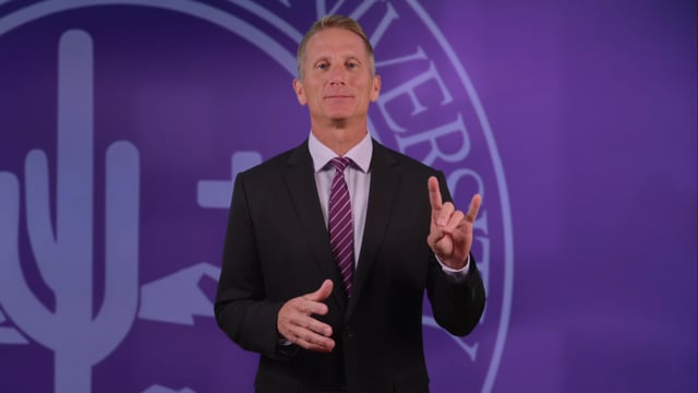 Button to play video: Dean's Message - Colangelo College of Business