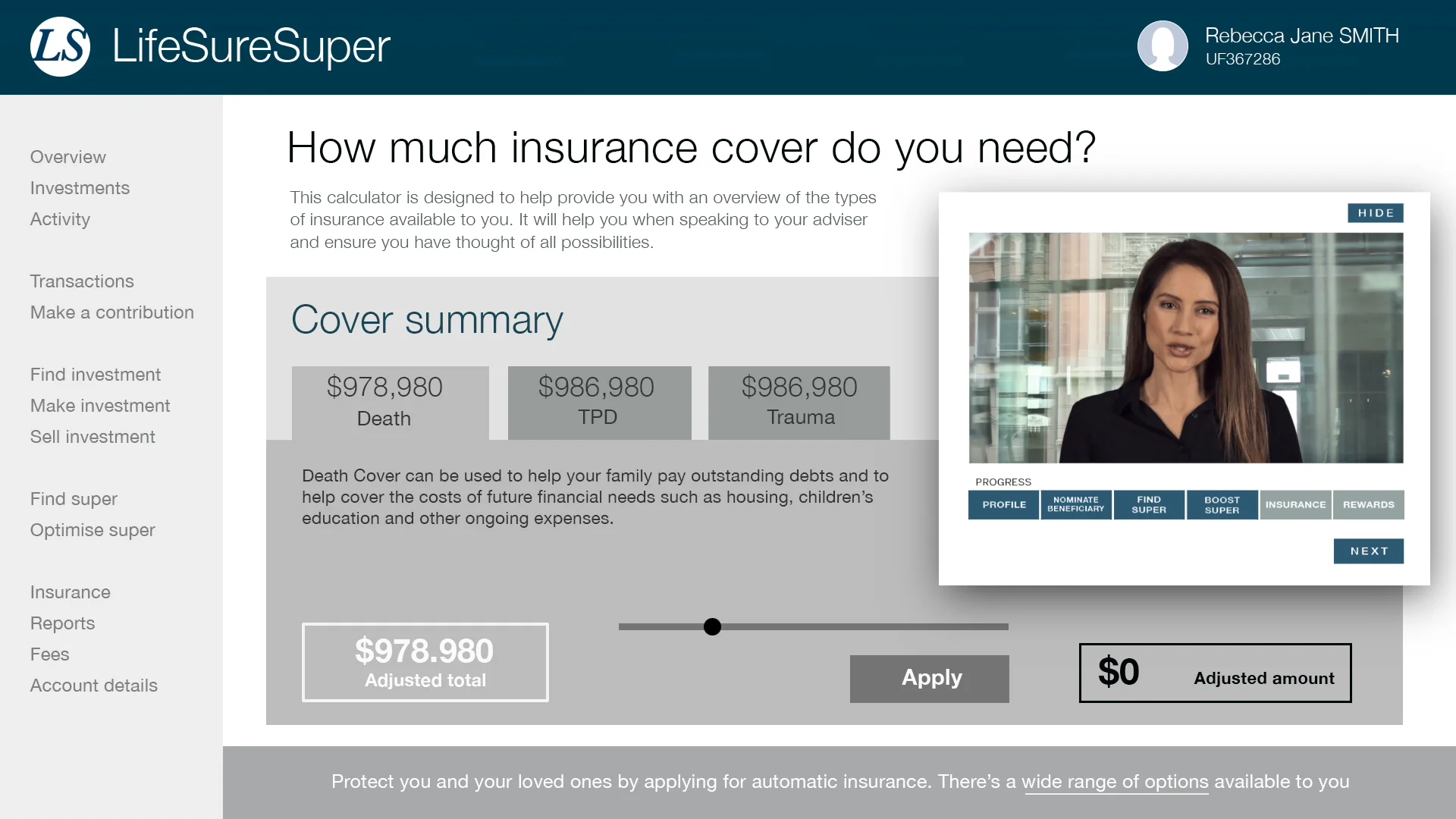 LifeSure Super Interactive Demo on Vimeo