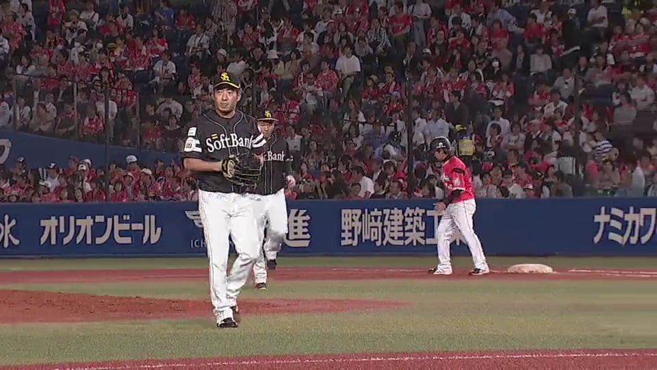 【6回裏】39試合連続自責点ゼロ!! ホークス・嘉弥真が今日も抑えた!! 2018/9/19 M-H
