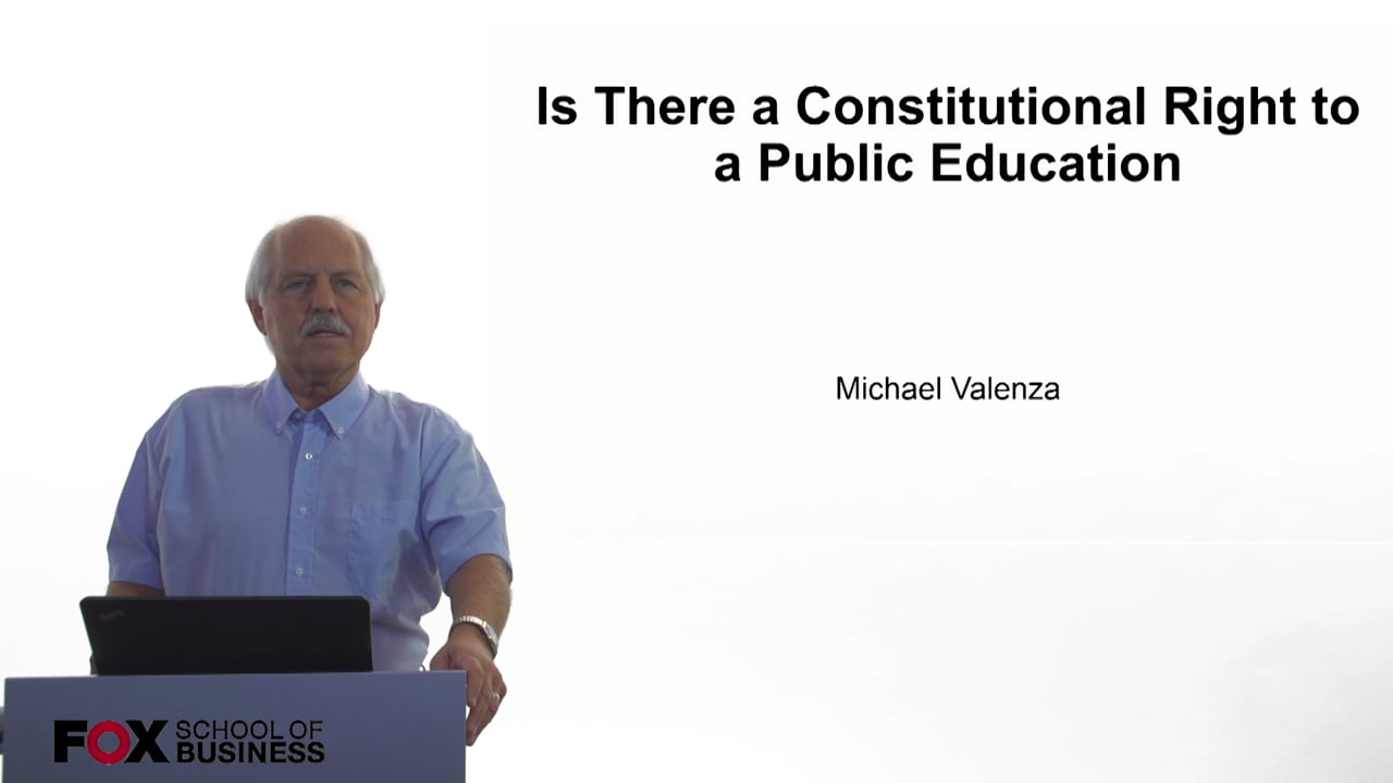 Is There a Constitutional Right to a Public Education?
