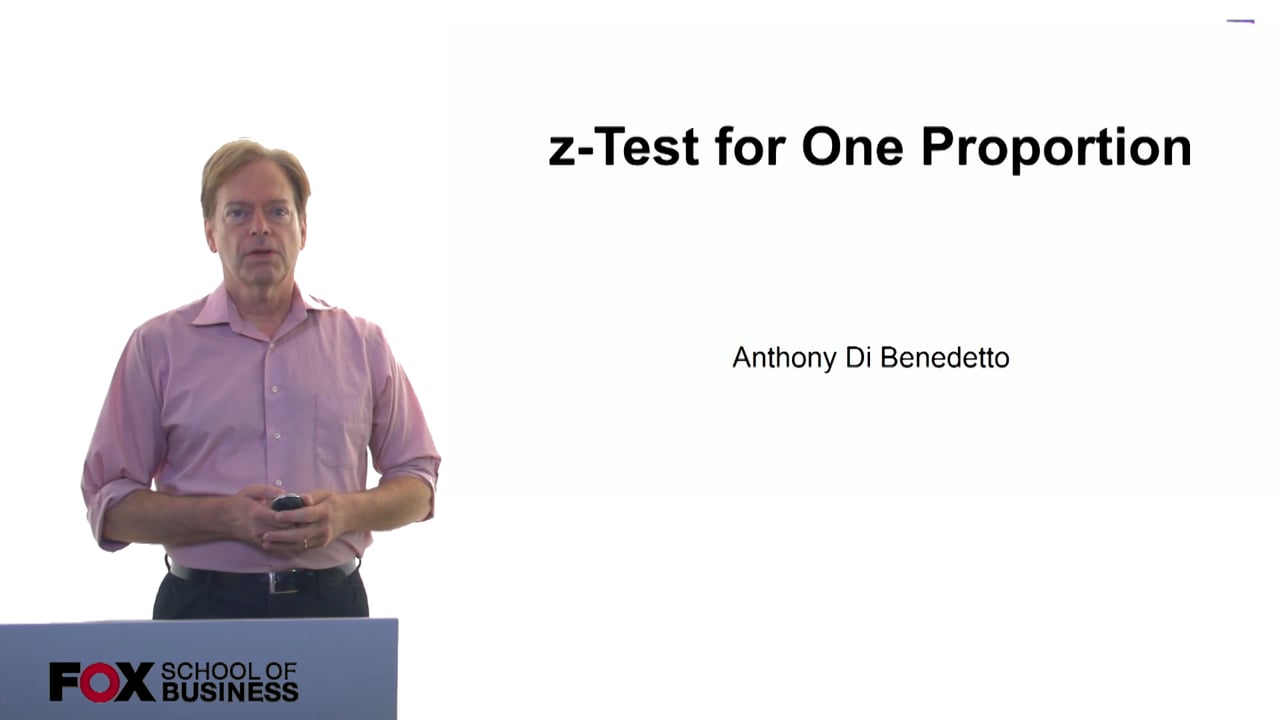 z-Test for One Proportion