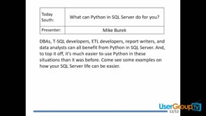 What can Python in SQL Server do for you?