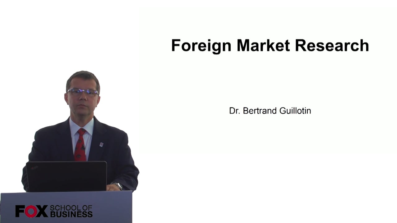 Foreign Market Research Video Vault