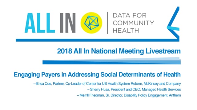 2 - Engaging Payers in Addressing Social Determinantes of Health
