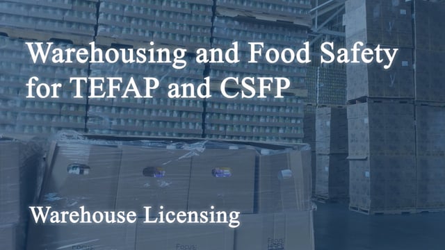 Warehousing & Food Safety for Michigan Department of Education